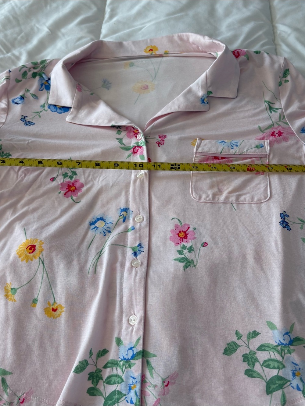 GAP BODY two piece soft pajama short set S NWT pink floral - Picture 5 of 9